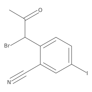 2-(1-Bromo-2-oxopropyl)-5-iodobenzonitrile结构式