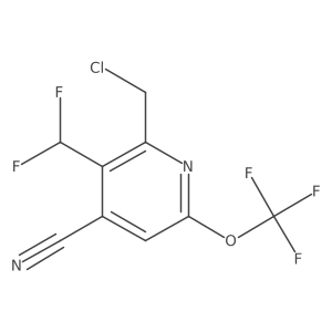 2-(Chloromethyl)-4-cyano-3-(difluoromethyl)-6-(trifluoromethoxy)pyridine Structure