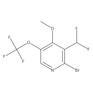 2-Bromo-3-(difluoromethyl)-4-methoxy-5-(trifluoromethoxy)pyridine结构式