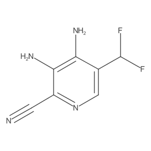 3,4-Diamino-5-(difluoromethyl)picolinonitrile Structure