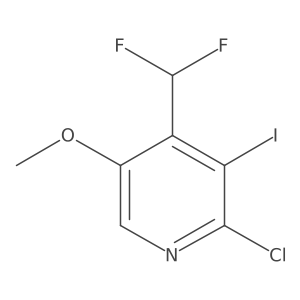 2-Chloro-4-(difluoromethyl)-3-iodo-5-methoxypyridine Structure