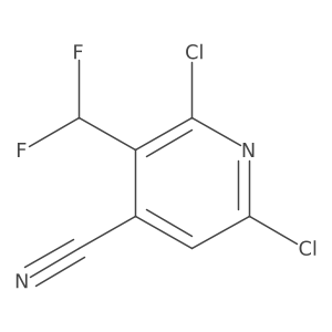 2,6-Dichloro-3-(difluoromethyl)isonicotinonitrile结构式