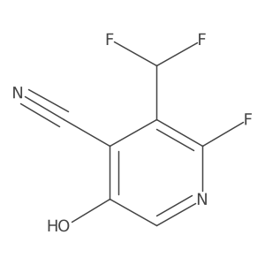 4-Cyano-3-(difluoromethyl)-2-fluoro-5-hydroxypyridine Structure