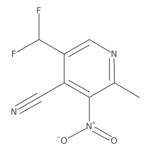 4-Cyano-5-(difluoromethyl)-2-methyl-3-nitropyridine Structure