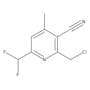 2-(Chloromethyl)-3-cyano-6-(difluoromethyl)-4-methylpyridine结构式