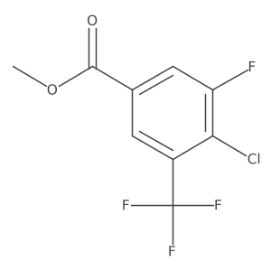 Benzoic acid, 4-chloro-3-fluoro-5-(trifluoromethyl)-, methyl ester结构式