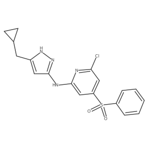 4-(benzenesulfonyl)-6-chloro-N-[5-(cyclopropylmethyl)-1H-pyrazol-3-yl]pyridin-2-amine Structure