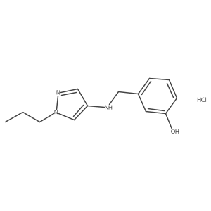 3-[[(1-Propylpyrazol-4-yl)amino]methyl]phenol;hydrochloride Structure
