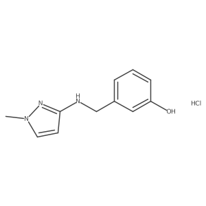 3-[[(1-Methylpyrazol-3-yl)amino]methyl]phenol;hydrochloride Structure