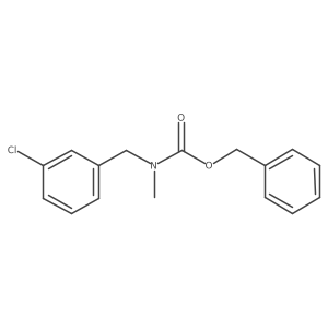 benzyl N-[(3-chlorophenyl)methyl]-N-methylcarbamate结构式