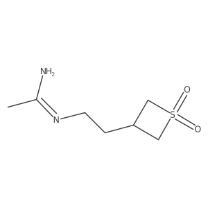N-[2-(1,1-dioxothietan-3-yl)ethyl]acetamidine Structure
