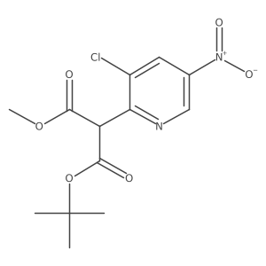 2-(3-Chloro-5-nitro-2-pyridinyl)propanedioic acid 1-(1,1-dimethylethyl) 3-methyl ester Structure
