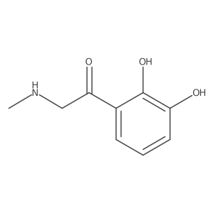 1-(2,3-Dihydroxyphenyl)-2-(methylamino)ethan-1-one结构式