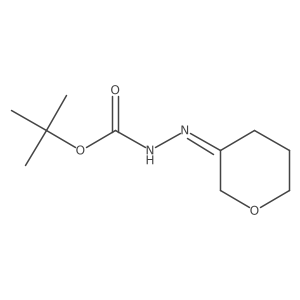 2-(Dihydro-2H-pyran-3(4h)-ylidene)hydrazinecarboxylic acid 1,1-dimethylethyl ester结构式