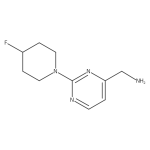 1-[2-(4-Fluoropiperidin-1-yl)pyrimidin-4-yl]methanamine结构式
