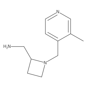 {1-[(3-Methylpyridin-4-yl)methyl]azetidin-2-yl}methanamine Structure