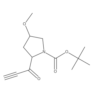 Tert-butyl 4-methoxy-2-(prop-2-ynoyl)pyrrolidine-1-carboxylate结构式