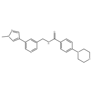 N-((5-(1-methyl-1H-pyrazol-4-yl)pyridin-3-yl)methyl)-4-morpholinobenzamide Structure