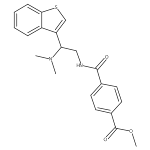 Methyl 4-((2-(benzo[b]thiophen-3-yl)-2-(dimethylamino)ethyl)carbamoyl)benzoate结构式
