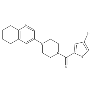 (4-Bromothiophen-2-yl)(4-(5,6,7,8-tetrahydrocinnolin-3-yl)piperazin-1-yl)methanone Structure