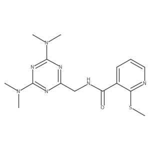N-{[4,6-bis(dimethylamino)-1,3,5-triazin-2-yl]methyl}-2-(methylsulfanyl)pyridine-3-carboxamide Structure