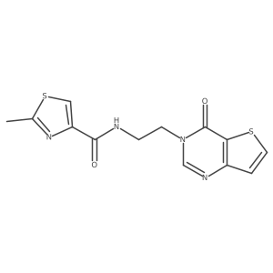 2-methyl-N-(2-(4-oxothieno[3,2-d]pyrimidin-3(4H)-yl)ethyl)thiazole-4-carboxamide结构式
