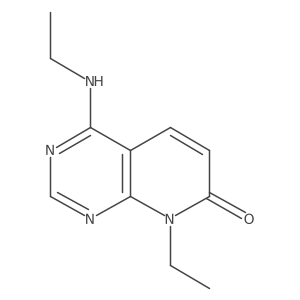 8-ethyl-4-(ethylamino)pyrido[2,3-d]pyrimidin-7(8H)-one结构式
