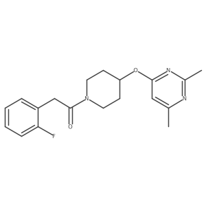 1-(4-((2,6-Dimethylpyrimidin-4-yl)oxy)piperidin-1-yl)-2-(2-fluorophenyl)ethanone Structure