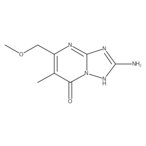 2-Amino-5-(methoxymethyl)-6-methyl-4H,7H-[1,2,4]triazolo[1,5-a]pyrimidin-7-one结构式
