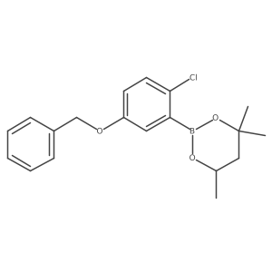 2-(5-Benzyloxy-2-chlorophenyl)-4,4,6-trimethyl-1,3,2-dioxaborinane结构式