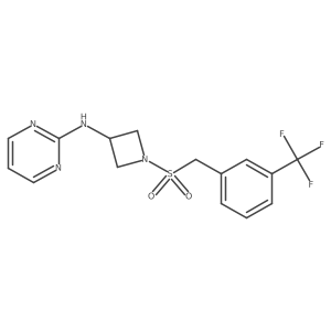 N-(1-((3-(trifluoromethyl)benzyl)sulfonyl)azetidin-3-yl)pyrimidin-2-amine Structure
