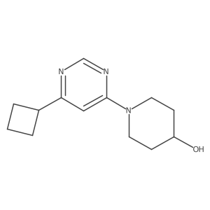 1-(6-Cyclobutylpyrimidin-4-yl)piperidin-4-ol结构式