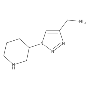 (1-(piperidin-3-yl)-1H-1,2,3-triazol-4-yl)methanamine Structure