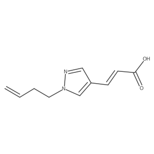 (2E)-3-[1-(but-3-en-1-yl)-1H-pyrazol-4-yl]prop-2-enoic acid Structure
