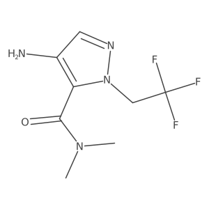 4-Amino-N,N-dimethyl-1-(2,2,2-trifluoroethyl)-1H-pyrazole-5-carboxamide结构式