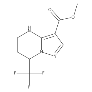 Methyl 7-(trifluoromethyl)-4,5,6,7-tetrahydropyrazolo[1,5-a]pyrimidine-3-carboxylate结构式