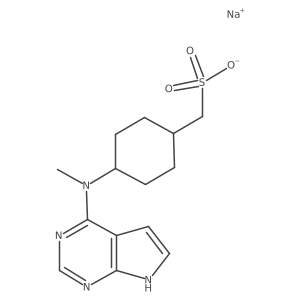 Sodium (trans-4-(methyl(7H-pyrrolo[2,3-d]pyrimidin-4-yl)amino)cyclohexyl)methanesulfonate Structure