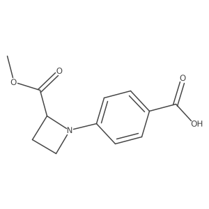 4-[2-(Methoxycarbonyl)azetidin-1-yl]benzoic acid结构式