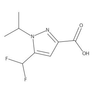 5-(difluoromethyl)-1-(propan-2-yl)-1H-pyrazole-3-carboxylic acid结构式