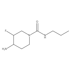 4-amino-3-fluoro-N-propylpiperidine-1-carboxamide结构式
