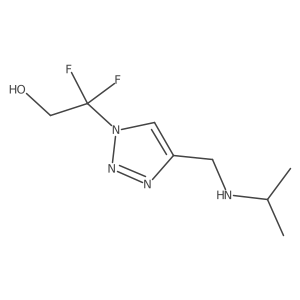 2,2-difluoro-2-(4-{[(propan-2-yl)amino]methyl}-1H-1,2,3-triazol-1-yl)ethan-1-ol Structure