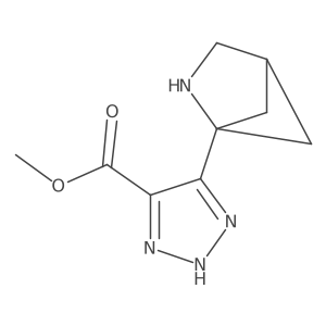 methyl 5-{2-azabicyclo[2.1.1]hexan-1-yl}-1H-1,2,3-triazole-4-carboxylate结构式
