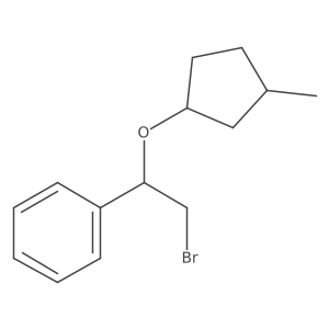 {2-Bromo-1-[(3-methylcyclopentyl)oxy]ethyl}benzene Structure