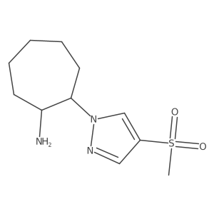 2-(4-methanesulfonyl-1H-pyrazol-1-yl)cycloheptan-1-amine Structure