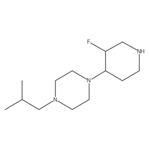 1-(3-Fluoropiperidin-4-yl)-4-(2-methylpropyl)piperazine Structure