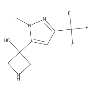 3-[1-methyl-3-(trifluoromethyl)-1H-pyrazol-5-yl]azetidin-3-ol Structure