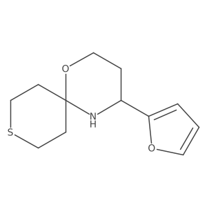 4-(Furan-2-yl)-1-oxa-9-thia-5-azaspiro[5.5]undecane结构式