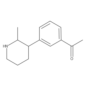 1-[3-(2-Methylpiperidin-3-yl)phenyl]ethan-1-one Structure
