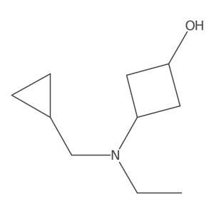 3-((Cyclopropylmethyl)(ethyl)amino)cyclobutan-1-ol Structure