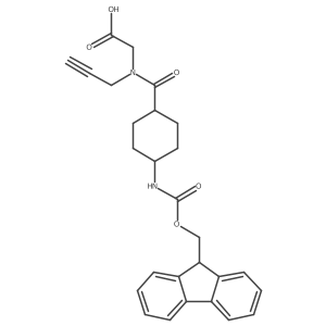 2-{1-[4-({[(9H-fluoren-9-yl)methoxy]carbonyl}amino)cyclohexyl]-N-(prop-2-yn-1-yl)formamido}acetic acid Structure